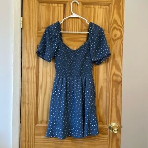 Abercrombie & Fitch - Blue and White Polka Dot Dress - Size S